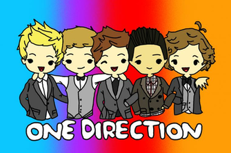 One Direction Cartoon Coloured By Gilly Bird