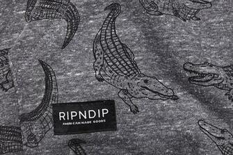 Hoodie Of The Week Rip N Dip Aligator Heather Grey Brotherhood