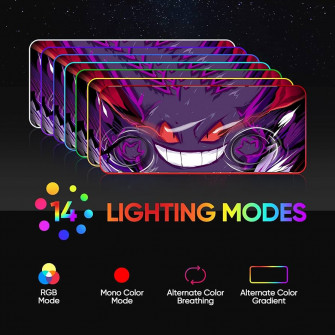 Amazon Rgb Anime Gaming Mouse Pad Gengar Large