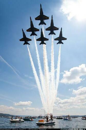 Blue Angels Over Lake Washington During Seafair Seattle I