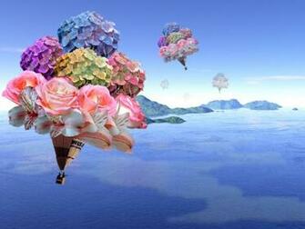 Colourful Hot Air Balloon Wallpaper HD Background