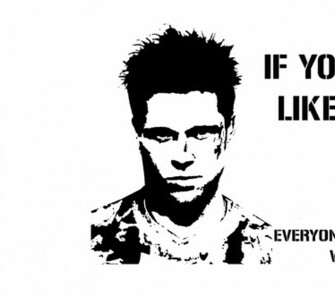 Tyler Durden Monochrome White Background Wallpaper