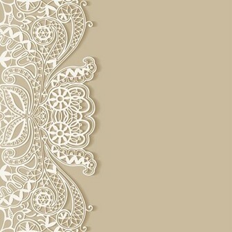 White Lace With Colored Background Vector Set