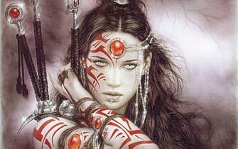 Tattoos Women Wallpaper Luis Royo Weapons
