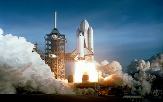 Space Shuttle Columbia Launching Desktop Wallpaper