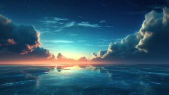 Sky Meets The Sea Ai Generated 4k Wallpaper