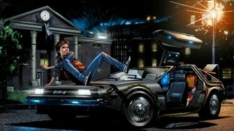 Wallpaper Back To The Future Marty Mcfly Art Delorean Dmc Car