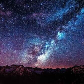 Wallpaper Amazing Milkyway Space Mountain Red Jpg
