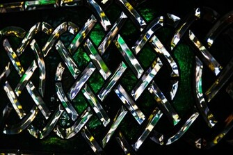 Stained Glass Texture Photo Celtic Knot Stock Image Green Irish