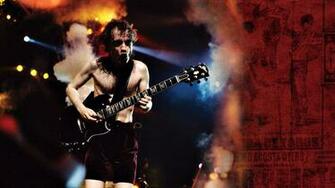 Angus Young Solo Smoke Wallpaper Acdc