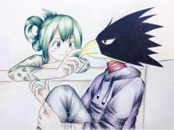 Tsuyu X Tokoyami By Jclillustrations