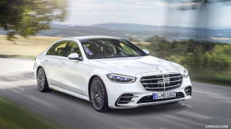 Mercedes Benz S Class Color Diamond White Front Three