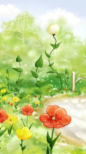 Spring Flowers iPhone Wallpaper Color Glitter Sparkle Glow Colorf