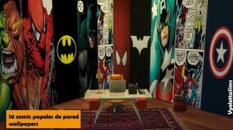 Comic Wallpaper At Mandarina S Sim World Image Sims Updates