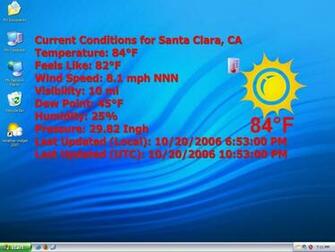 Desktop Weather Widget Displays Current Conditions And Allows