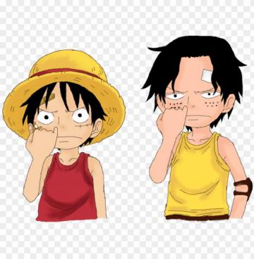 One Piece Luffy With Ace Child Young And