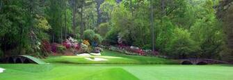 Augusta National Golf Club Hole Golden Bell Panoramic Photograph By