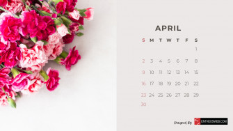 Beautiful Flowers Monthly Calendar For Desktop Wallpaper And