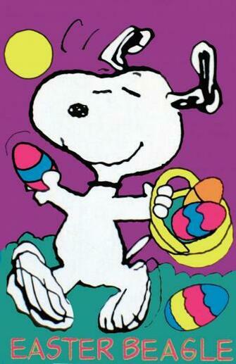 Easter Beagle Snoopy Flag