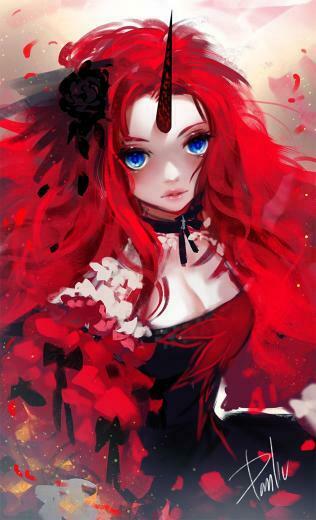 Red Hair Anime Girl Blue Eyes Wallpaper