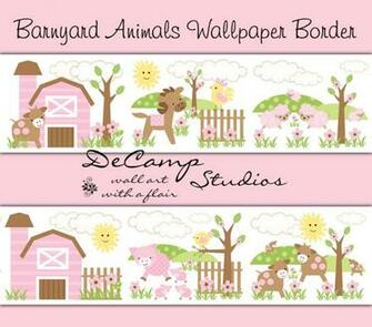 Wallpaper Border Wall Decals For Baby Girl Farm Nursery Or Children S