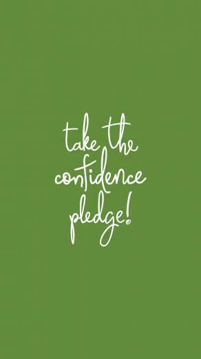 Take The Confidence Pledge Background Green Kappa Delta