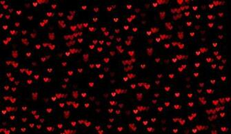 Red Hearts Black Background