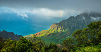 Hawaii Kauai Pacific Ocean Clouds Mountains 4k Wallpaper HD Nature