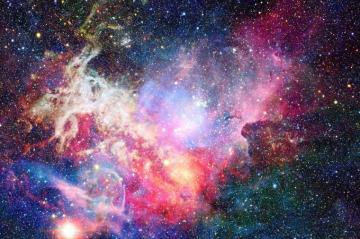 Ebern Designs Honora Removable Nebula Space Watercolor Galaxy