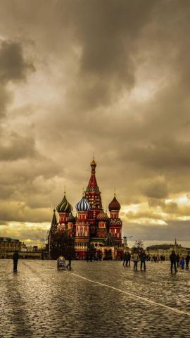 Moscow Red Square Dusk Cloudy Sky iPhone 5s 5c Se