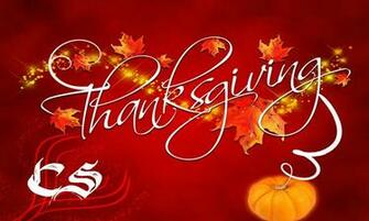 Red Happy Thanksgiving Day Wallpaper