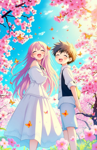 Anime Girl And Boy Wallpaper