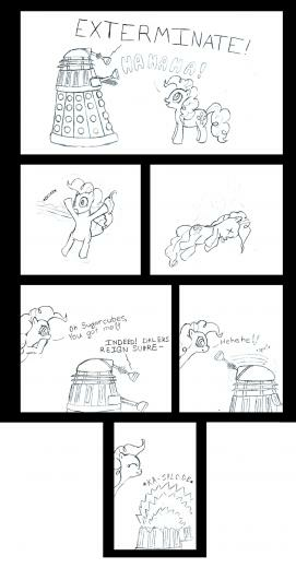 Pinkie Pie Vs A Dalek By Qaxis