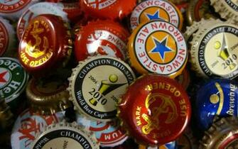 Beers Bottles Beer Caps Wallpaper