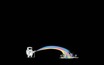 Minimalistic Rainbows Wallpaper