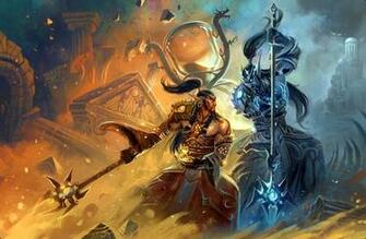Of Warcraft Wow Warriors Man Warrior Fantasy Battle Battles Wallpaper