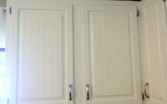Wallpaper That Looks Like Beadboard Awsome I Painted My Cabinets