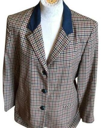 Pendleton Tan Background Olive Burgundy Navy W Wool Velvet