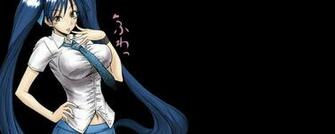 Anime Girl Hair Blue Skirt Wallpaper Background Dual Monitor