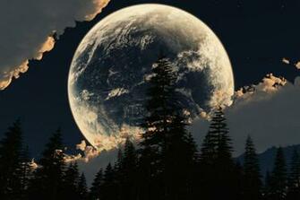Skyscapes Wallpaper Space Moons HD Desktop