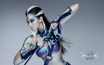 Girls Body Painting Top Wallpaper HD