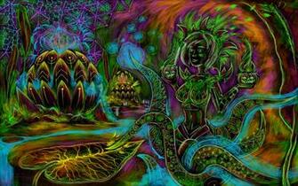 Cyber Octopus Psychedelic Art Wallpaper Andrei Verner