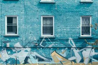 Comfort Frame Street Wall Blue