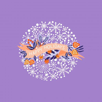 Wallpaper Happy Holidays Purple iPad