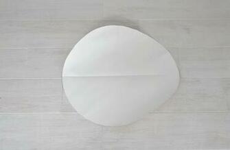 Make A Cut On One Of The Creases Halfway Through Circle Shape