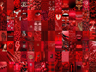 Girly Red Background Wallpaper