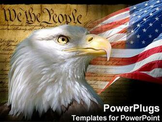 Template A Bald Eagle The American Flag And Consitution Je