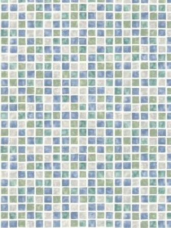 Blue Mosaic Tile Wallpaper Kitchen Bathroom