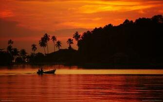 Tropical Sunset Wallpaper
