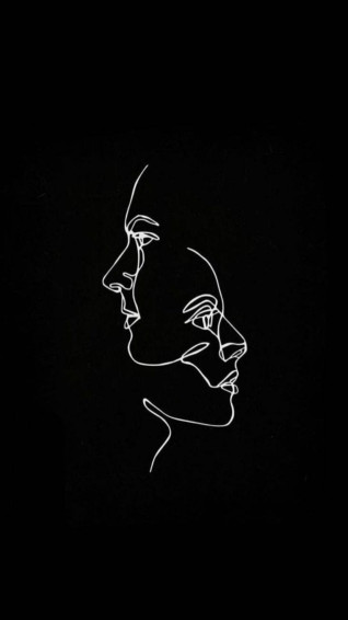 Black And White Art Faces Wallpaper